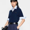 POLO COLLAR WOOL KNIT TOP