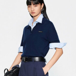 POLO COLLAR WOOL KNIT TOP